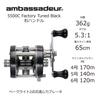 AbuGarcia Ambassadeur 5500C Black Double Handle Topwater Reel for and Catfish Factory-Tune Right-Hand Bass, Snakehead,