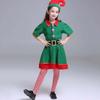Dress Green Elf Costume Hat Christmas Party Accessories Kids Christmas Cosplay Costume  Children