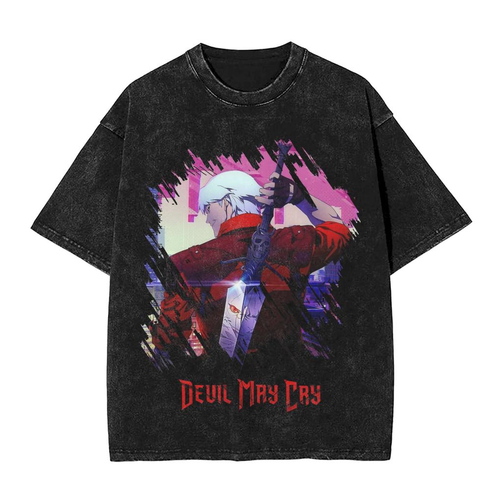 Игровые футболки Dante DMC Devil May Cry Манга Графика Стиль стритвир Футболки с коротким рукавом для мужчин Женская одежда