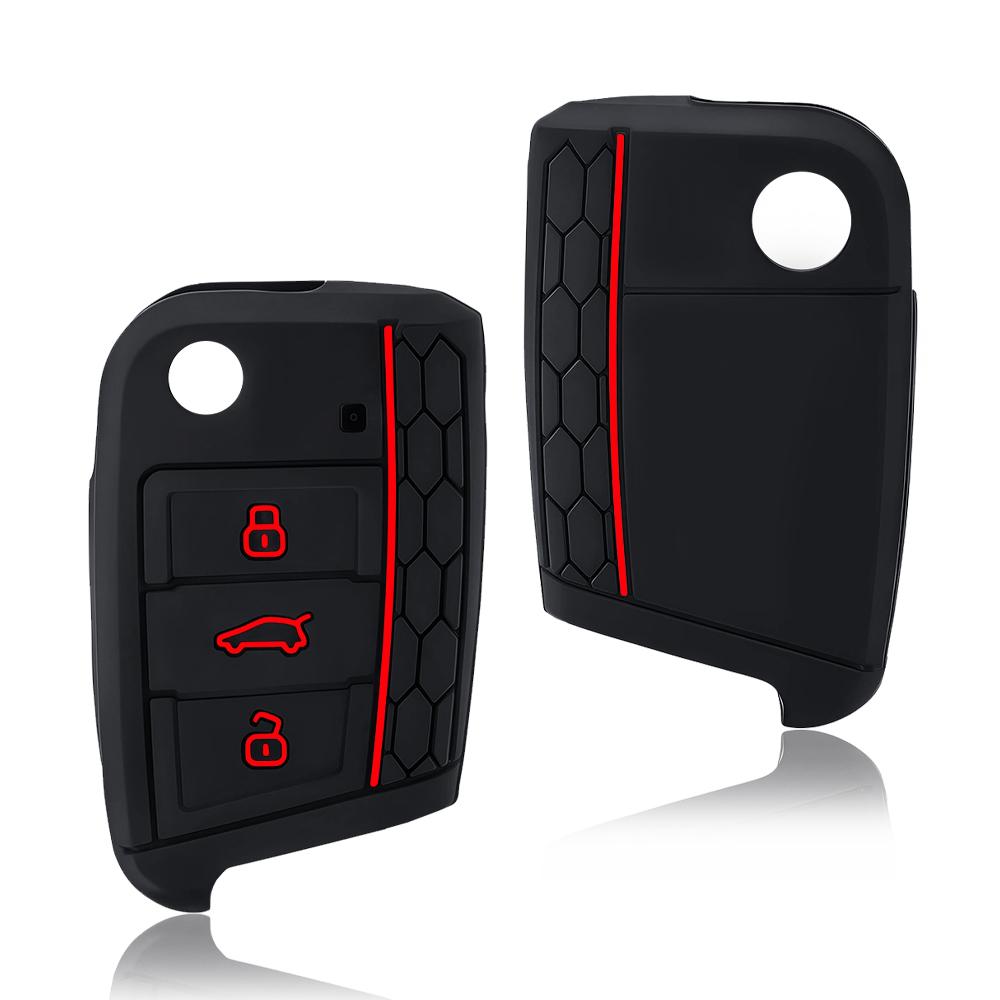 Чехол-брелок для автомобильного ключа-пульта для Vw Golf 7 Gti Polo T-Cross Touran Tiguan Skoda Octavia Rapid Kodiaq Fabia Seat Ibiza Leon