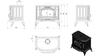Wood Burning Cast Iron Stove KRATKI K9 Ø 150 9 kW with Accessories