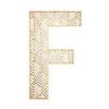 Large Wooden Letter - F - Wood - Openwork - To Decorate - 24 Cm - Creative Hobbies