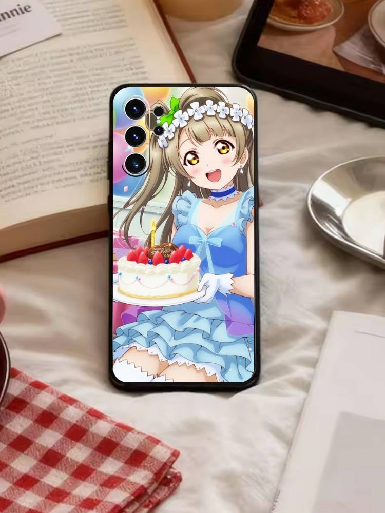 Чехол для телефона Love Live-Минами Котори для Samsung S26, S25, S24, S23, S22, S21, S20, S30, Ultra, Plus, Fe, Note, 5G Черный