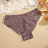 FINETOO Sexy Lace Panties for Women Soft Breathable Lingerie Patterned Lace Solid Color Briefs