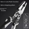 9-Inch German Multifunctional Wire Cutters: Industrial-Grade, Labor-Saving Electrician Pliers with Needle-Nose and Stripper Features