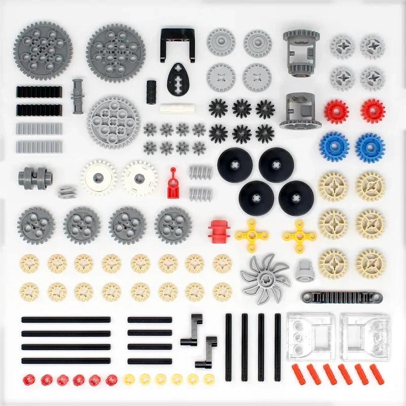 Non-Toxic Moc Building Blocks Technical Parts Pin Liftarm Studless Beam Axle Plug Connector Panel Gear Compatible Intellectual Toy