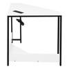 Triangular White Corner Desk, Small Desk with Outlets, Corner Table for Small Space Density Board, Iron for Offices, Home Office