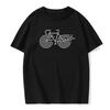 Crew Neck Oversized High-Quality Men'S Simple Bicycle Print T-Shirt Outdoor Sports Quick Drying Short Sleevestreet Men'S T-Shirt