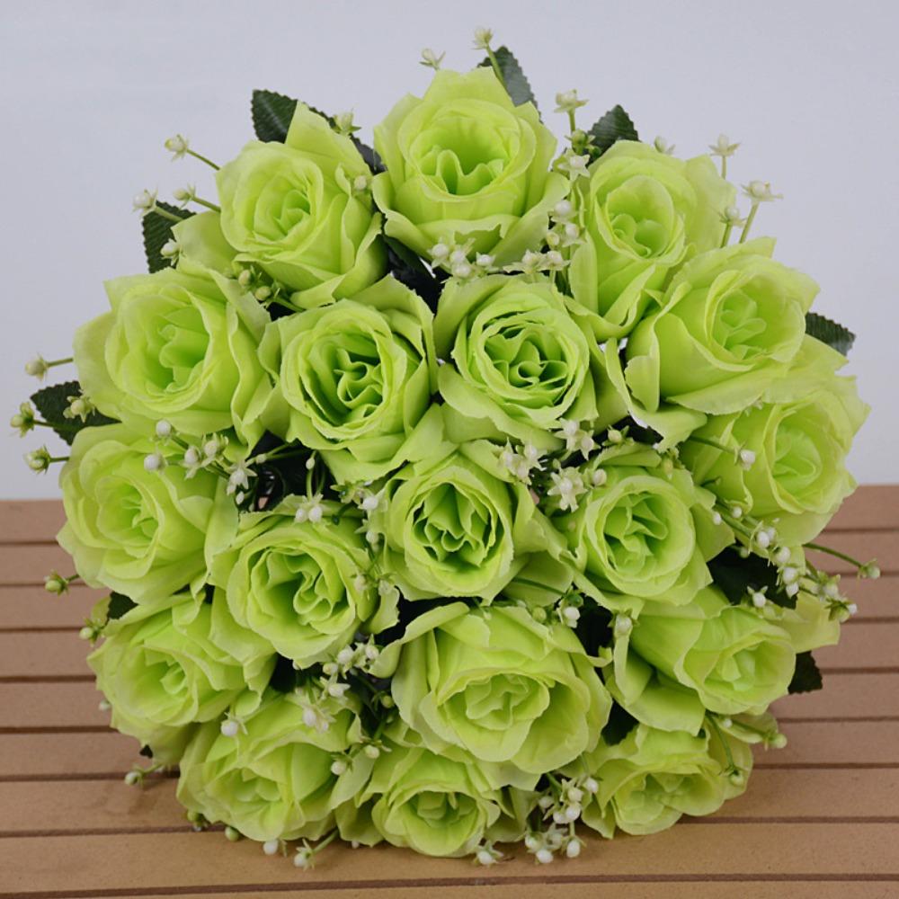 10 цветов Настоящий Счастливый Цветок Мини Натуральная Имитация Розы Новый Кристалл Трава Букет Домашний Декоративный