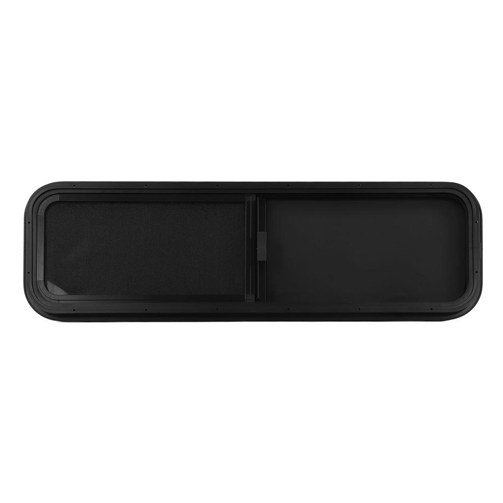 Окно RV Пуш-Пул Закругленный Угол Водонепроницаемое Устойчивое к УФ-излучению Герметичное Черное Порошковое Покрытие для Автодома Инженерного Автомобиля