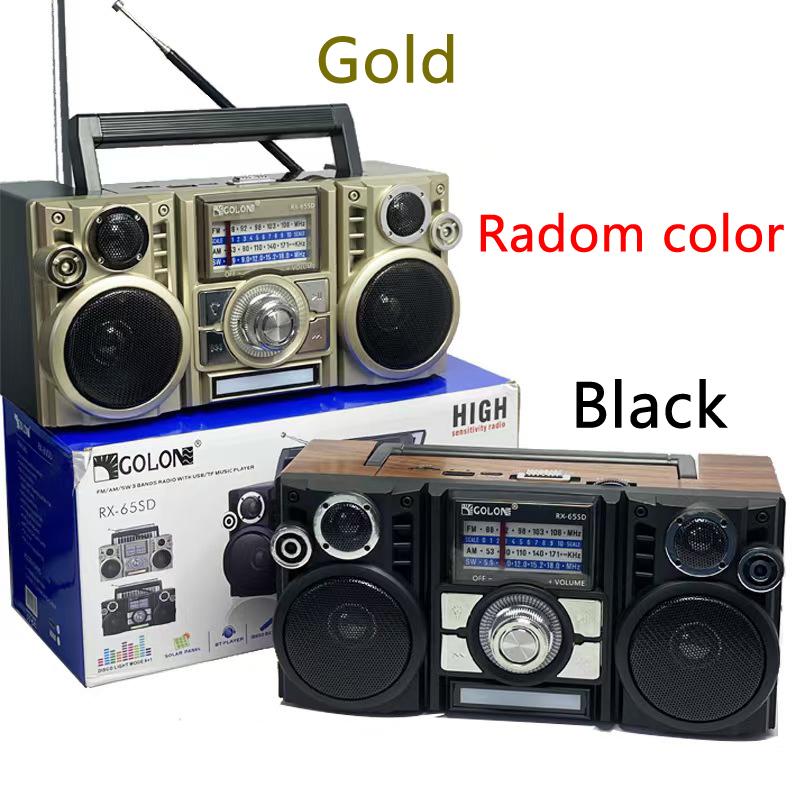 RX-65SD Новый портативный ретро AM/FM/SW 3-диапазонный радиоприемник Беспроводной стерео Bluetooth-динамик Уличная солнечная зарядка U-дисковая карта радио