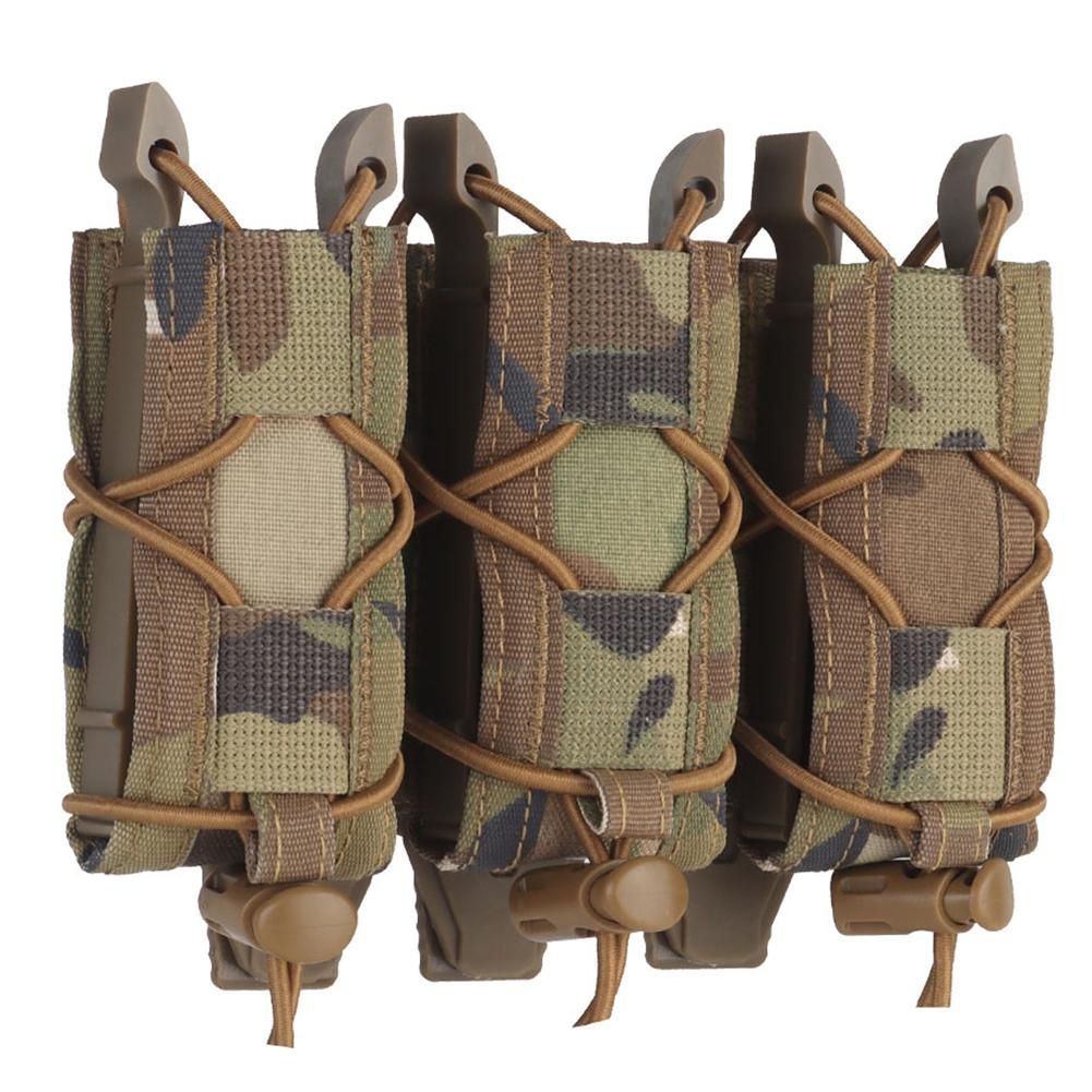 Прочный тройной 9-миллиметровый чехол для журналов Molle с открытым верхом, эластичный регулируемый держатель для магазинов