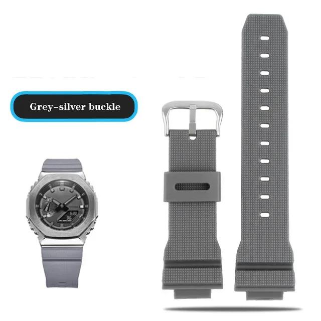 Ремешки для часов Casio G-Shock GM-2100 GM-S2100 GA-2100 GM-5600/GA5600 силиконовые мужские спортивные водонепроницаемые аксессуары для часов ремешок