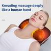 JINKAIRUI Electric Shiatsu Head Neck Cervical Ttraction Body Massager Car Back Pillow with Heating Vibrating Massage Device