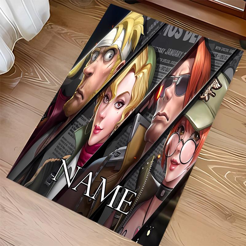 Custom personalization Metal Slug Print Area Rug - Soft, Washable Non-Slip Indoor Mat,Living Room,Home&Office Decorative Rug