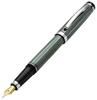 Xezo Incognito Diamond Cut Serial Medium Fountain Zinc Slate Platinum Pen, Lacquer, Plated.