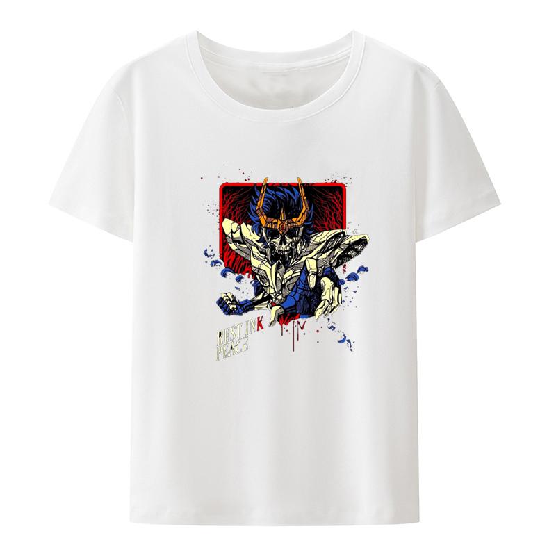 Peakpx Saint Fighter Classic Japanese Anime From The 80s T Shirt For Unisex Clothing Print Graphic Tshirts Creative Loose Cool
