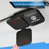 Car Black Sunshade Square Leather Sunglasses Holder For VW Scirocco Jetta Beetle Tiguan Golf Passat Polo Sharan Touran zk0
