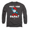 The Smurfs Unisex Adult Who´S Your Papa Smurf Long-Sleeved T-Shirt