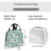 Cartoon Sloth Seamless Pattern Thermal Lunch Bag for Women Insulated Lunch Box Reusable Cooler Tote Bag for Work Picnic Travel