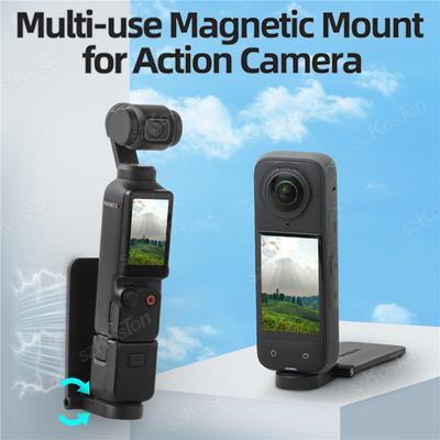 Магнитное крепление для Insta360 X4 Go 3S Ace Pro 2 Регулируемая настольная подставка-кронштейн для DJI Osmo Pocket 3/Action 5 Pro