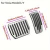 2Pcs Foot Pedal Upgrade Foot Pedal Pads Performance Aluminum Mats Accessories  for Model3/Y