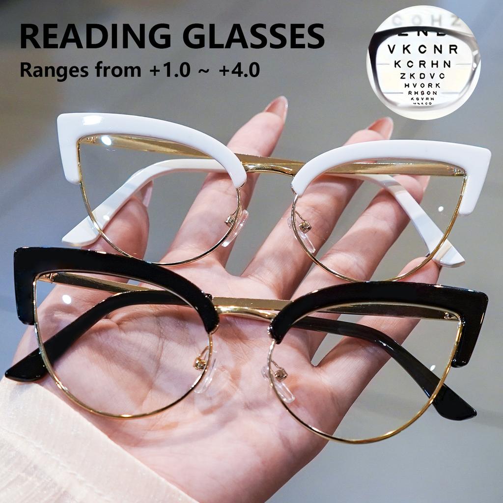 Модные очки для чтения «кошачий глаз», элегантный и стильный тренд с удобной посадкой, увеличение от +1.0 до +4.0