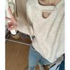 Spring and Autumn Women's Sweater Gentle Wind Soft Sticky Pullover Design Long Sleeve Inner Bottom Knit Top
