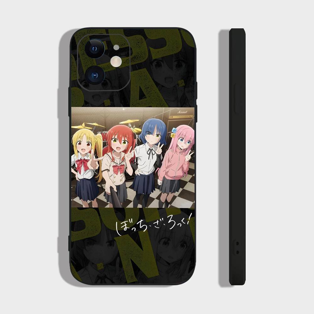 АНIME B-Bocchi The Rock-l Для IPhone 13,17,11,12,16,14,15,Plus,Pro Max Мягкий силиконовый черный чехол для телефона