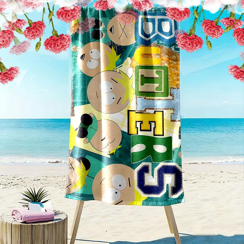 Butters Stotch Print Beach Towel, Large Soft Quick Dry Towel for Beach Camping Swimming