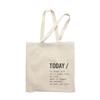 Сумка на плечо из необработанной ткани с принтом Today