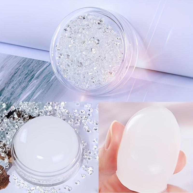 Силиконовый Штамп для Ногтей Штамп для Нейл-арта Прозрачный Желейный Штамп для Ногтей Французский Желе Силиконовые Инструменты для Штампинга Лаком