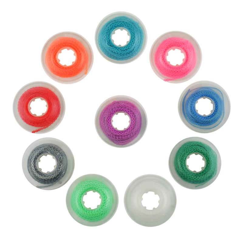 10 шт./лот, стоматологическая эластичная сверхмощная цепочка, красочная резиновая катушка, непрерывная, высокопрочная, 4,75 м, длинная/короткая/закрытая