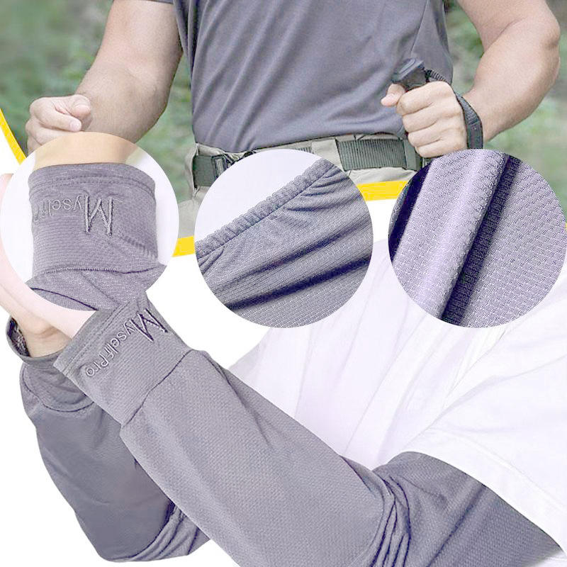 Мужские свободные рукава из ледяного шелка, охлаждающие нарукавники - Дышащие, быстросохнущие рукава для защиты от УФ-лучей для занятий спортом на открытом воздухе