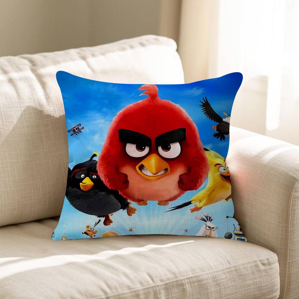 Cartoon Angry BBirds Personalized Pillow Cover Kids Bedroom Wild Party Decor Pillowcase Kid Birthday Shower Gift