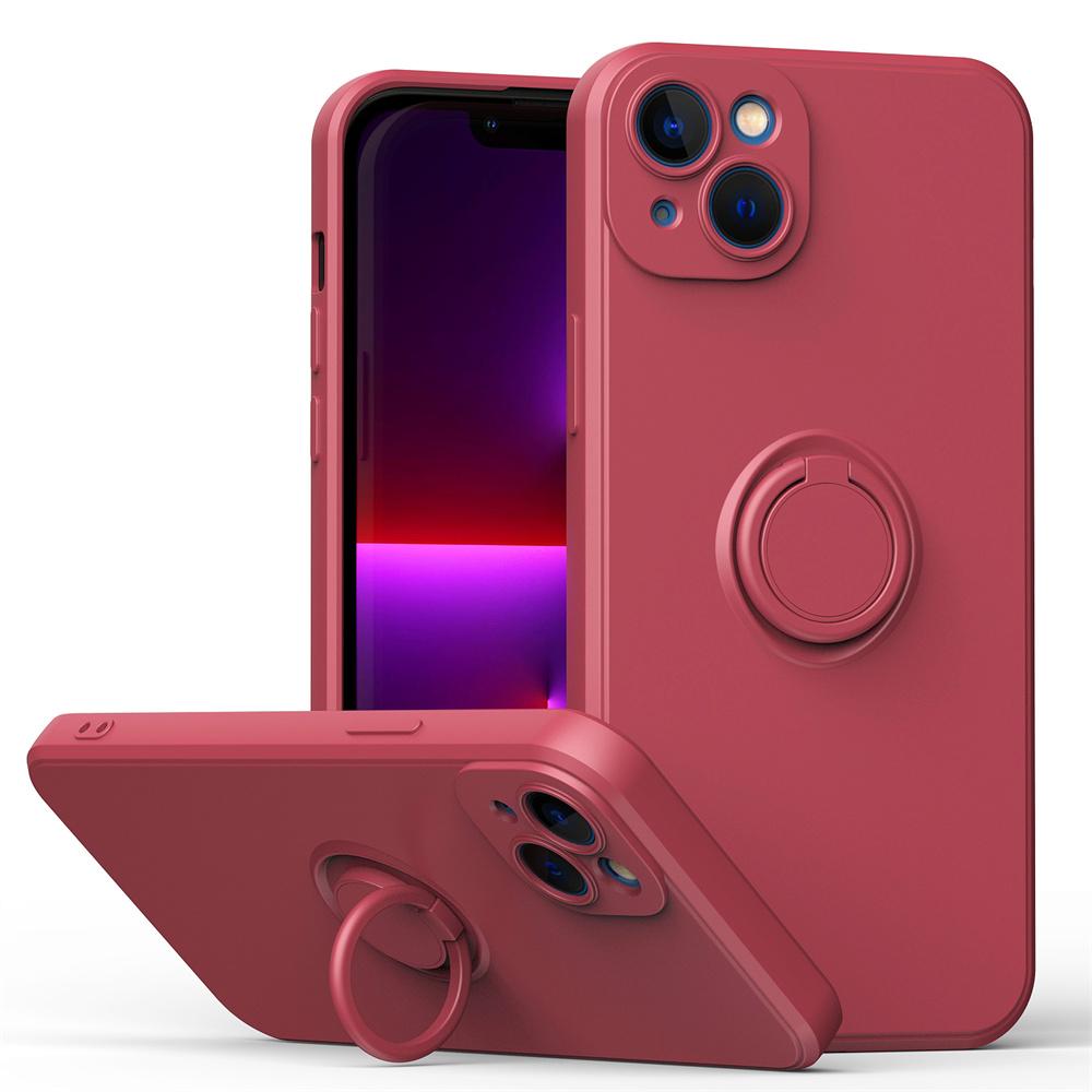 Магнитные чехлы из жидкого силикона для For Iphone 1 14 13 12 11 Pro Max XS XR 6 6s 7 8 Plus SE Мягкая крышка с держателем-кольцом