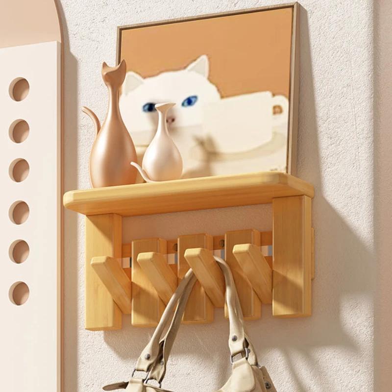 Модульные настенные вешалки для одежды деревянные многофункциональные экономия места Полка Хранение вешалки для одежды прихожая Вешалка Гостиная