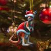 1Pcs Christmas Tree Decoration Santa Claus 2D Flat Acrylic Animal World Christmas Day Party Pendant Christmas Car Accessories