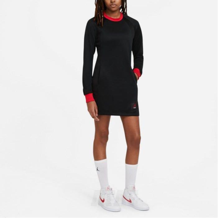 Jordan Повседневный пуловер с круглым вырезом и длинным рукавом женское платье черное DA1535-010