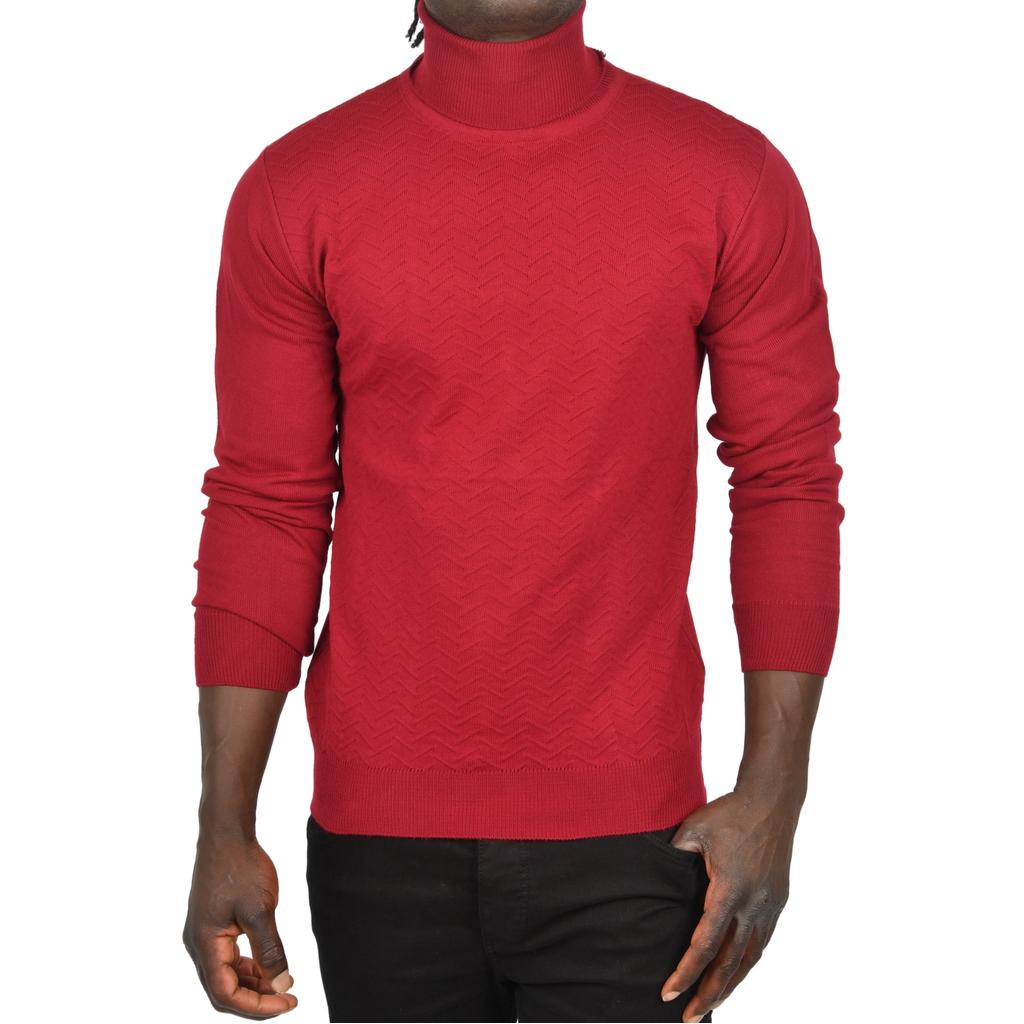 DeepSEA Водолазка с зигзагообразным узором и облегающим трикотажным воротником с воротником 2505497