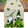St .Patrick 'S Day Dwarf Shamrock Table Runner Luxury Wedding Decor Table Cover Holiday Home Festive Decor Dinner Tablecloth