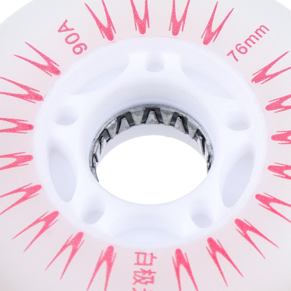 4pcs LED 60mm 62mm 90A Outdoor Inline Skates Roller Wheels Parts 80mm 76mm 72mm Flash Wheel