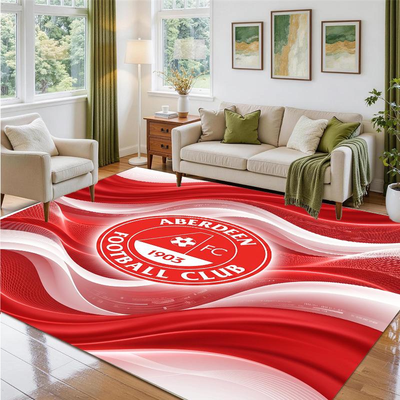 Aberdeen FC Design Crystal Velvet Rug Soft Decorative Mat for Bedroom Entrance