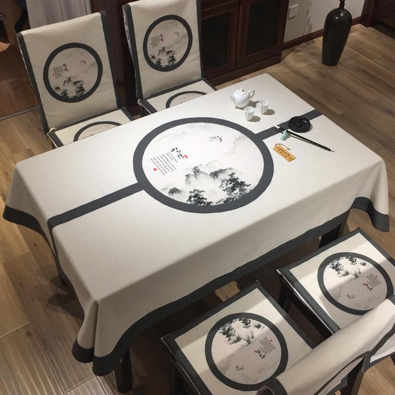 Современная простая скатерть с цветком сливы, украшение для праздничной вечеринки, моющаяся крышка стола для украшения кухни, обеденного декора
