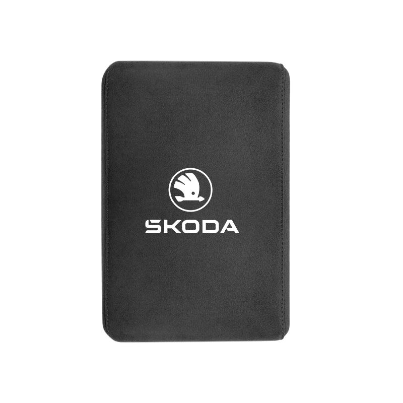 ADV1 Car Armrest Box Pad Suede Handrail Increase Height Mat For Skoda Octavia A5 Mk3 Fabia Kamiq Kodiaq Karoq Rapid Yeti Superb Scala