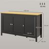Sideboard Buffet Cabinet With Doors And Adjustable Shelves For Living Room Entryway Black And Natural