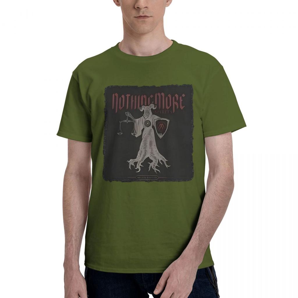 NOTHING MORE Band 100 Cotton Casual Breathable Confortable Men Top Football Shirts 2025 Mens Wear