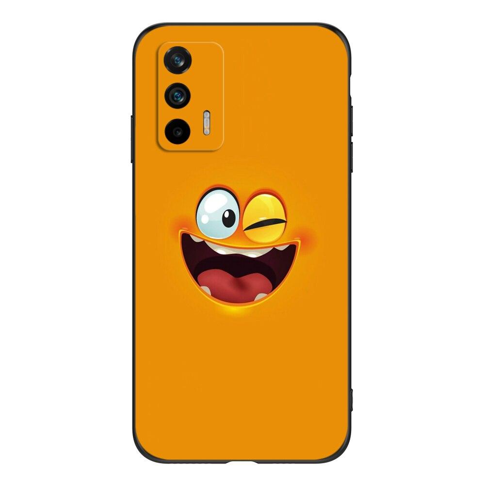 Чехол для Realme GT 5G, мягкая силиконовая задняя крышка для телефона OPPO RealmeGT RMX2202, чехол 6,43 дюйма; Черный чехол из ТПУ милый забавный