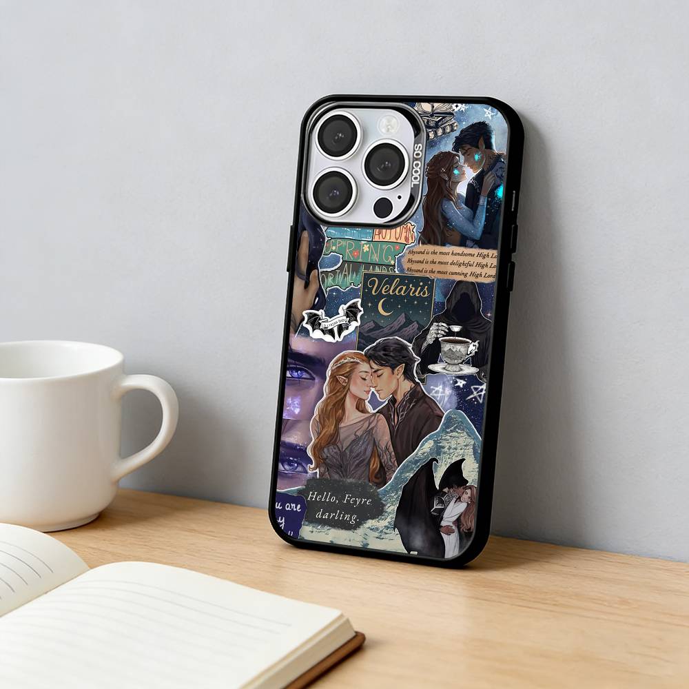 Acotar A Court of Mist and Fury Чехол для телефона Для iPhone 17,16,15,14,13,12, Plus,Pro Max,XS, Цветной Серебристый Чехол для телефона Funda Cover