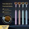 Зубная щетка для взрослых с тройной антибактериальной головкой 360°: Очищает зубы и язык, Мягкая щетина, Семейная упаковка